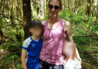 Gwen with her kids.