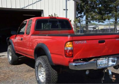 John’s red truck.